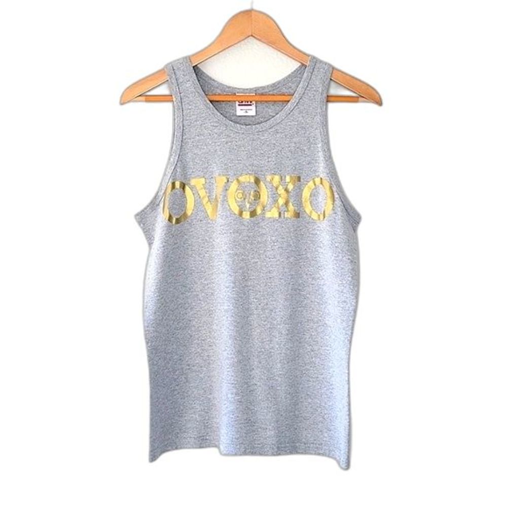 ANVIL Gray Gold OVOXO Drake The Weeknd Graphic Tank Top size S